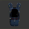 Blue Racing Car With Number 44 And Yellow Accents Streamlined Design