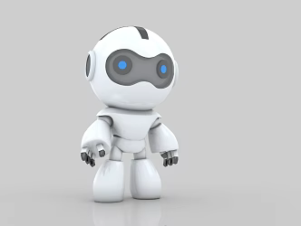 Explain the robot cute robot cartoon robot 3d model