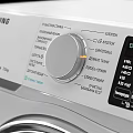 Samsung Front Load Washing Machines With White Modern Design And Control Panel Door