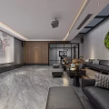 modern video room 3d model