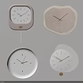 Modern Wall And Table Clocks With Various Shapes And Soft Color Designs 3d model