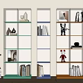 Colorful Transparent Shelving Units with Books Decorative Items and Stuffed Toys for Home Decor and Storage