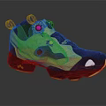 Stylish Sporty Sneakers Black Bright Yellow With Unique Design Reflective Elements Tread Pattern Sole