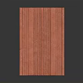 Red Textured Architectural Structure With Vertical Ribs And Top Square Openings