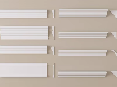 Different Styles Of Gypsum Cornice For Interior Decoration And Home Design 3d model