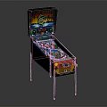 modern game machine pinball game 3d model