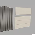 Modern Gray And White Textured Decorative Panels For Interior Wall Design 3d model