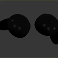 Black Computer Game Controllers With Ergonomic Design And Button Layout For PC Gaming Use