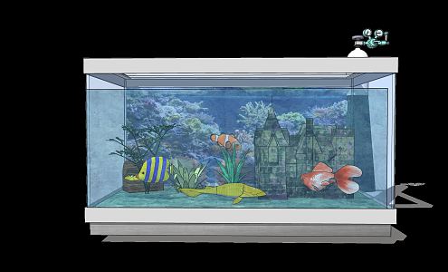 Modern Fish Tank Fish Tank Aquarium Tropical Fish 3d model