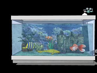 Modern Fish Tank Fish Tank Aquarium Tropical Fish 3d model