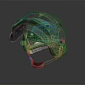 Dark Green Welding Helmet With Blue Viewing Window And Adjustable Headband