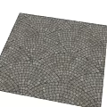 Modern Plaza Paving Design With Gray Cobblestone Wavy Patterns And Sphere