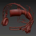 Vintage Style Over Ear Headphones With Retro Design And Copper Accents