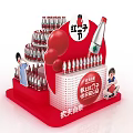 Nongfu Spring Red Festival Beverage Promotion Display With Stacked Bottles And Red Theme