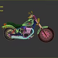 Classic Black Motorcycle With Black Seat Silver Exhaust And Reflective Surface
