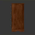 Classic Wooden Chest of Drawers With Five Drawers and Metal Handles