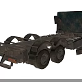 Dark Colored Tractor Truck With Multiple Wheels And Trailer Hitch For Heavy Duty Use