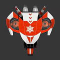 Red And White Racing Style Paper Airplane Model With Number 03 And Logo Design