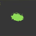 Tiny Freshwater Creatures Among Vibrant Yellow Aquatic Moss In Dark Background