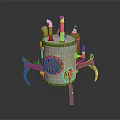 Steampunk Mechanical Creature With Metallic Body Legs And Pipe Accents In Detailed Design