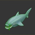 shark great white shark whale shark hammerhead shark tiger head shark man-eating shark blue shark coral red coral white coral 3d model