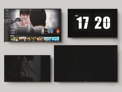 Advanced Projection Surveillance System With Multiple Screens Video Monitoring Time Display And Clear Projection Effects 3d model