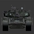 Military Tank With Camouflage Paint Tracks Cannon And 3811 Marking Design