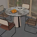 Modern Leisure Table and Chair Negotiation Table and Chair Dining Table and Chair Table and Chair Combination 3d model
