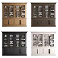 Modern Bookcase Designs With Glass Doors Wooden Frames And Multiple Color Options