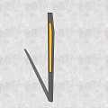 Modern Tech Inspired Outdoor Landscape Lights With Yellow Accent Strips Design