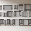 Modern windows combination windows glass windows floor-to-ceiling windows balcony windows bay windows bedroom windows sliding windows casement windows doors and windows 3d model