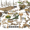 Outdoor Wooden Garden Ornaments Featuring Play Structures Climbing Frames And Seating