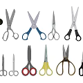 Modern Scissors Cutter Eyebrow Scissors Manual Scissors 3d model