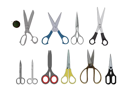 Modern Scissors Cutter Eyebrow Scissors Manual Scissors 3d model