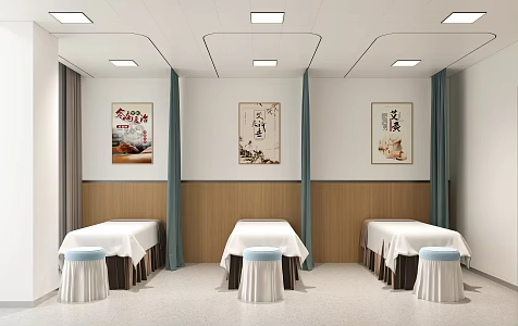 Medical ward characteristic health care massage room 3d model