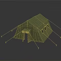 Green Camping Tent With Door Windows Pegs And Guy Ropes Setup