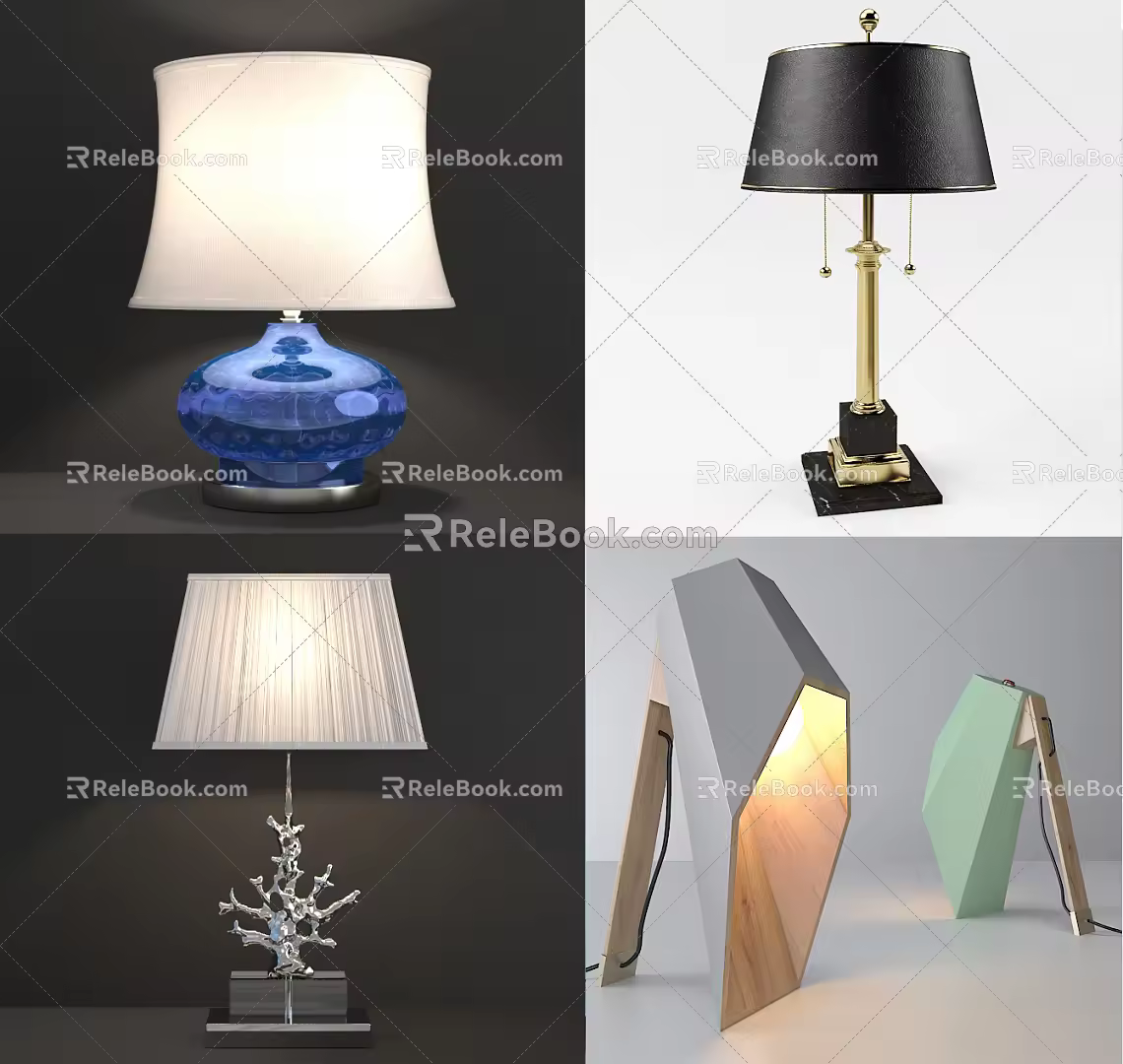 Modern table lamp 3d model
