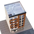 Modern Multi Storey Residential Building With Brown And Beige Facade And Large Windows