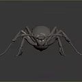 Realistic Shiny Metallic Ant 3D Rendered With Detailed Texture On Dark Background