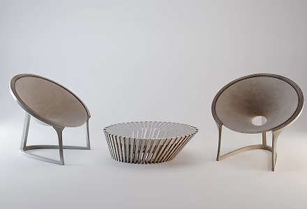 Modern leisure sofa combination rest chair 3d model