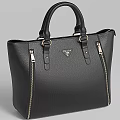 Prada Leather Handbags And Cases With Chain Details In Black Gray Pink