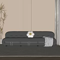 Multi-person sofa bonsai 3d model