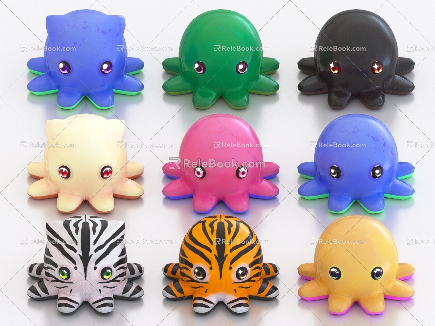 Cartoon Octopus Toy Doll Decoration Wall Decoration 3d model