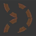 Architectural Brown Curved Roof Tiles For Building Construction And Design