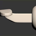 Sleek Modern Golden Door Handle With Reflective Surface And Contemporary Design