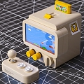 Game machine Nintendo Mario retro game machine vintage game machine toy handle 3d model