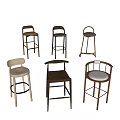 Bar Chair Bar Stool High Stool Combination 3d model