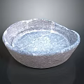 Elegant Handcrafted Stone Carving Bowl Sculpture With Intricate Surface Texture