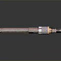 Futuristic Revolver Weapon With Metallic Barrel Vents Black Grip And Sturdy Design