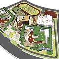 Modern School 3d model